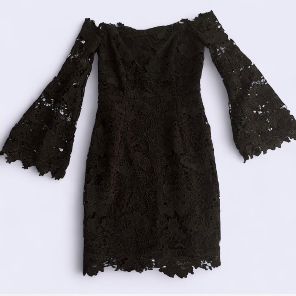 Black Off the Shoulder Lace Dress Size Small